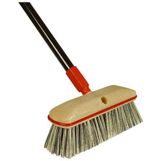 Harper Brush All-Purpose Wash Brush with 15/16 x 54 Inch Metal Handle 10 Inch Cleaning Brush