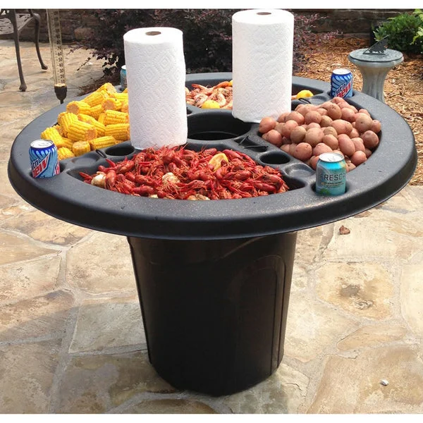 King Kooker 4416 Plastic Seafood Serving Table for Outdoor Dining
