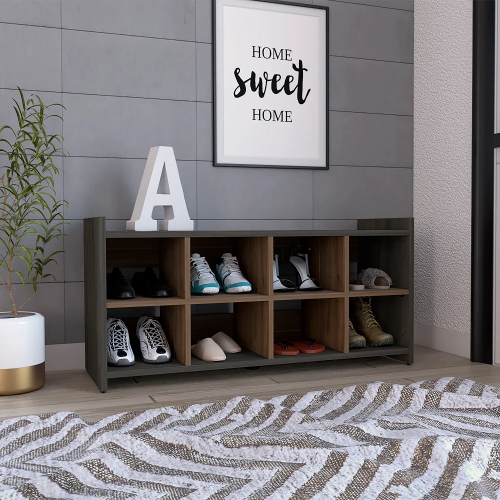 Modena Entryway Stackable Storage Unit Eight Cubbies For Shoes