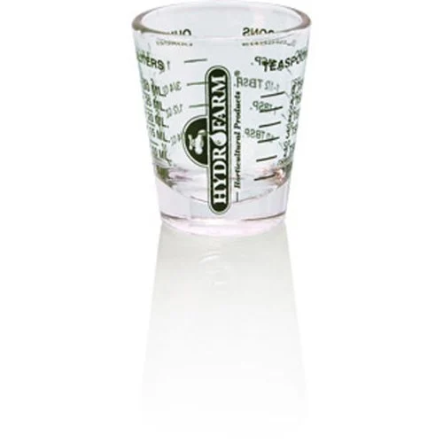 Hydrofarm HGMMSG Mini Measure Shot Glass for Precise Liquid Measurement