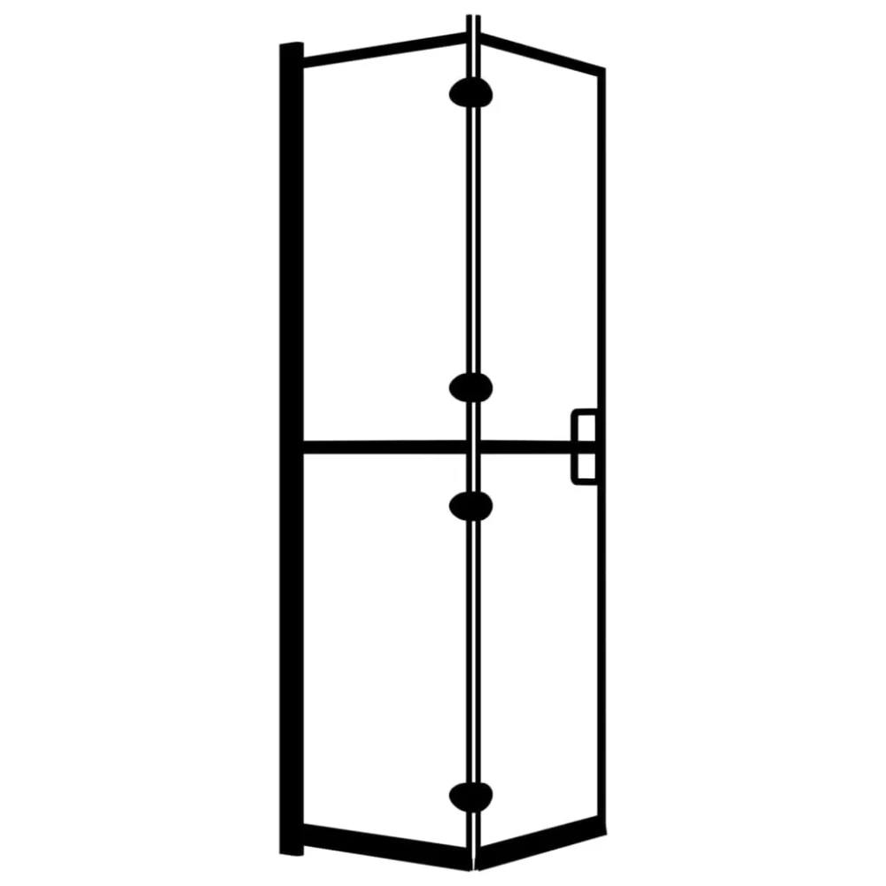 Folding Shower Enclosure ESG 39.4x55.1 Inches Black Bathroom Space Saver