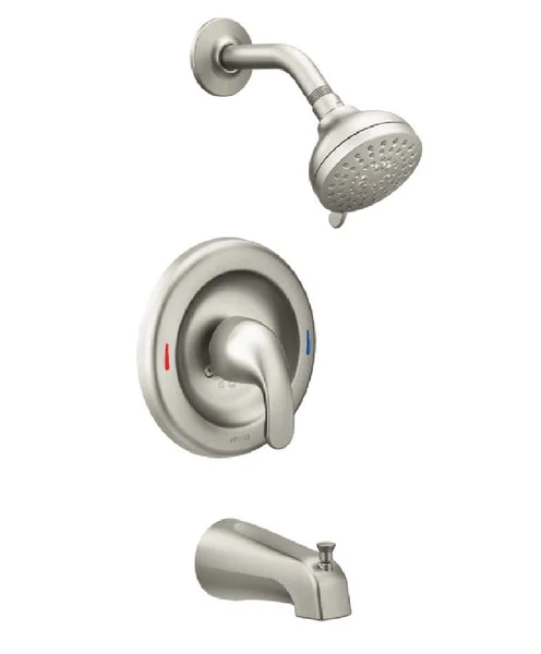 Moen 82603SRN Posi-Temp Tub and Shower Faucet Brushed Nickel for Bathroom Installation