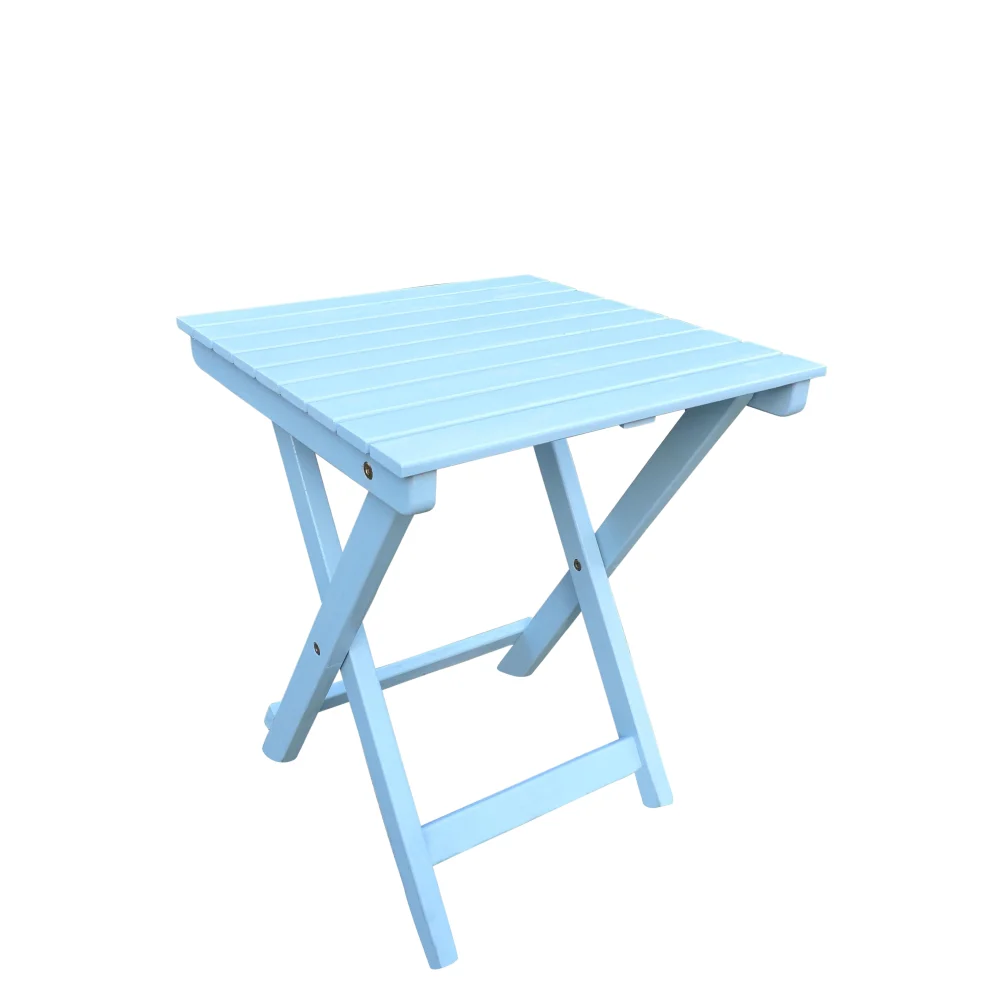 Acacia 16-inch Folding Side Table Sky Blue