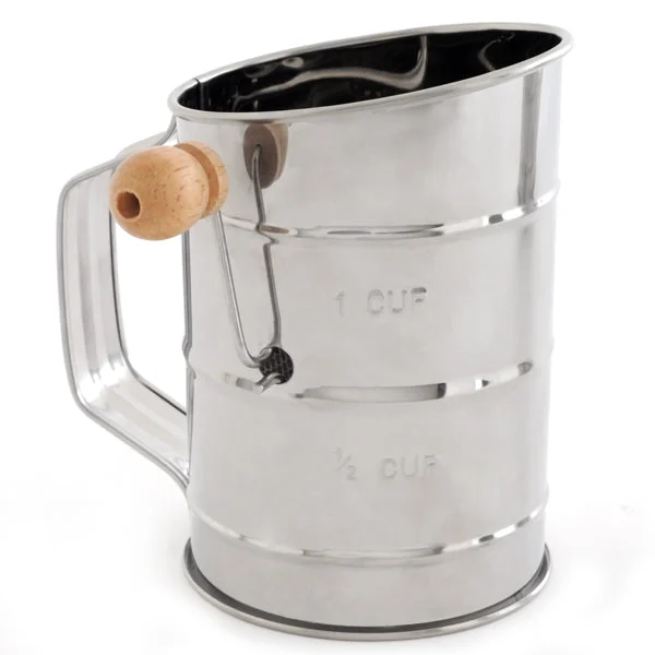 Norpro 136 Crank Tin Sifter 3 Cup Capacity for Baking Needs