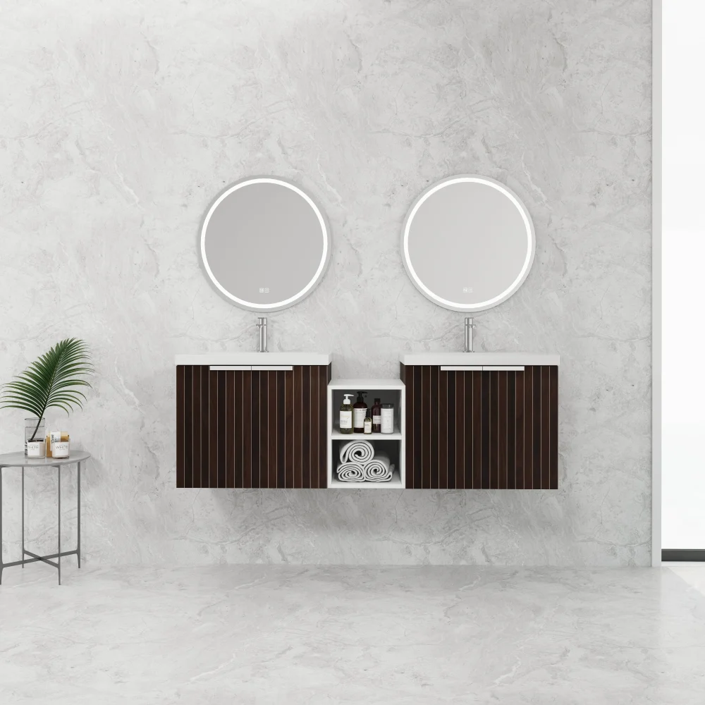 60 Inch Bathroom Vanity with Soft Close Doors and Sink