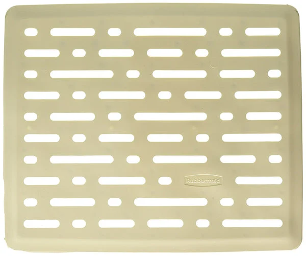 Rubbermaid 1G1606BISQU Enhanced Microban Flexible Sink Mat Large Bisque