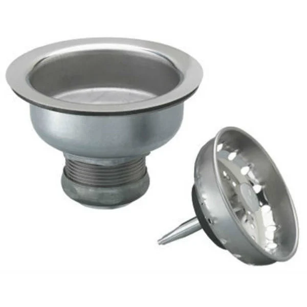 Keeney 1435SS Short Shank Sink Strainer with Stainless Steel Shank for Kitchen and Bath