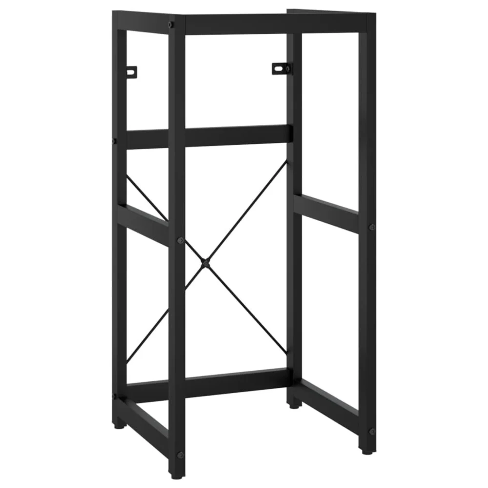 Black Iron Bathroom Washbasin Frame 15.7x15x32.7 Inches for Sink Support