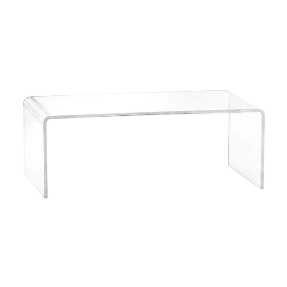 Acrylic Small Coffee Table - 39Wx16Dx16H - Compact Modern Living Room Furniture