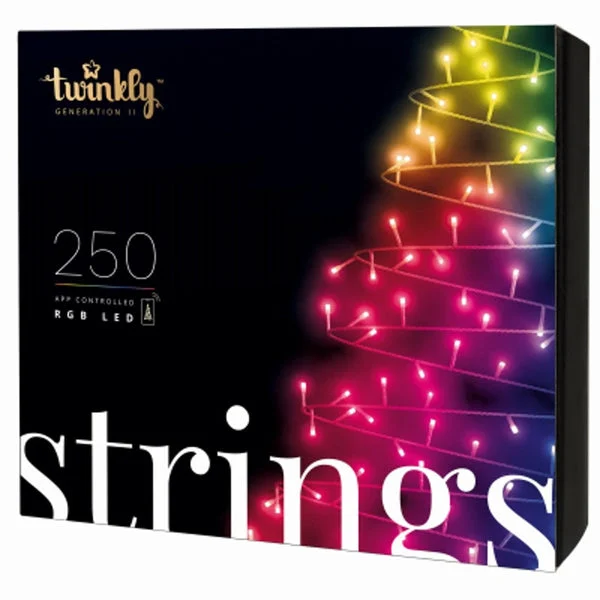 Twinkly TWS250STP-GUS App-Controlled Multicolored LED Christmas Lights