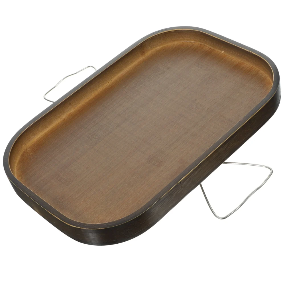 Angoily Sofa Armrest Table Foldable Couch Tray with Cup Holder for Snacks Drinks Remote Control