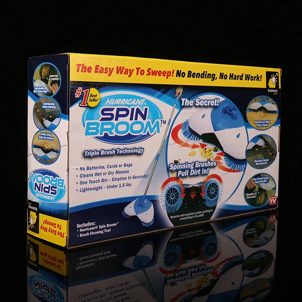 Hurricane Spin Broom Cordless Lightweight Spinning Broom As Seen On TV