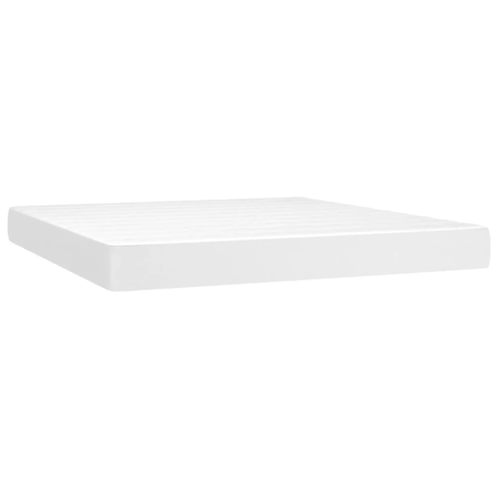 Pocket Spring Bed Mattress White 72x83.9x7.9 Inches California King Faux Leather