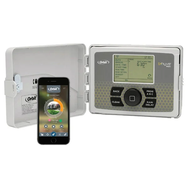 Orbit 57946 B-Hyve Smart WiFi Sprinkler Timer 6-Station for Efficient Lawn Irrigation