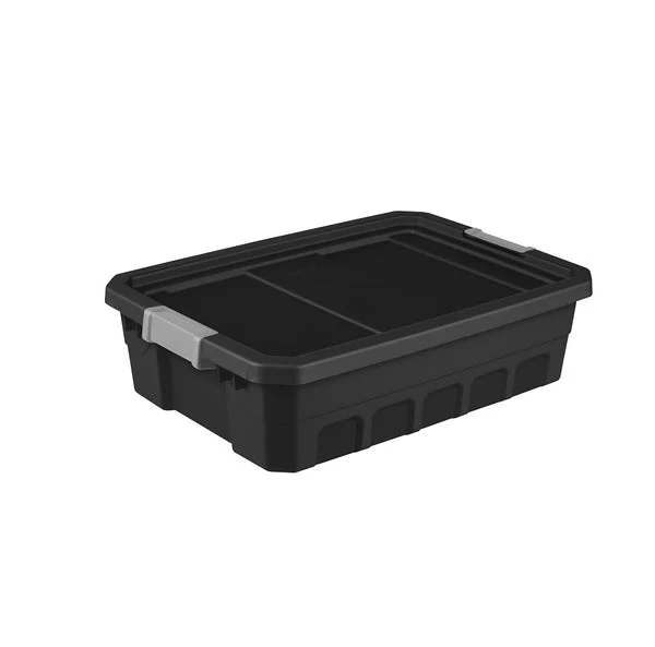 10 Gallon Stacker Box Durable Plastic Storage Container with Lid