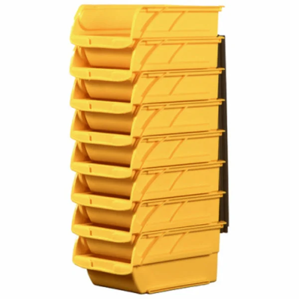 Stanley STST55208 Stackable Polypropylene Storage Bin Yellow 8-Pack for Organization