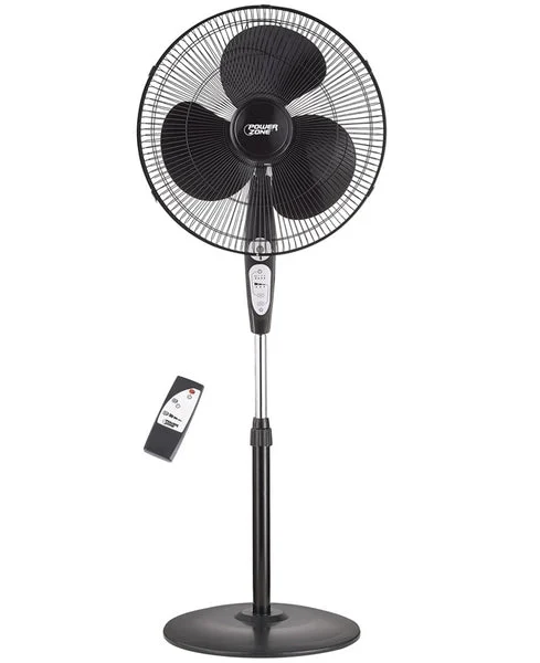 Power Zone SP2-18ARY Stand Fan With Remote Control Black