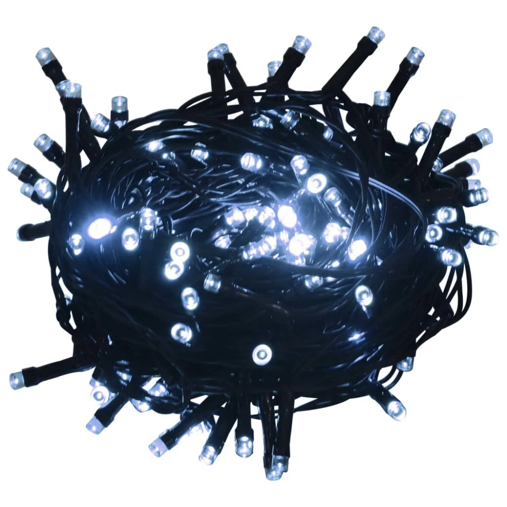LED String Lights 150 LEDs Cold White 49.2 Feet PVC