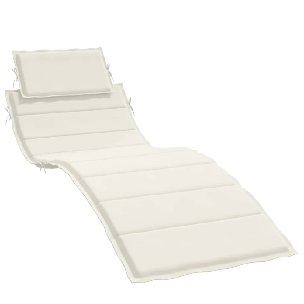 Sun Lounger Cushion Melange Cream 73.2x22.8x1.6 Inches Fabric Outdoor Cushion