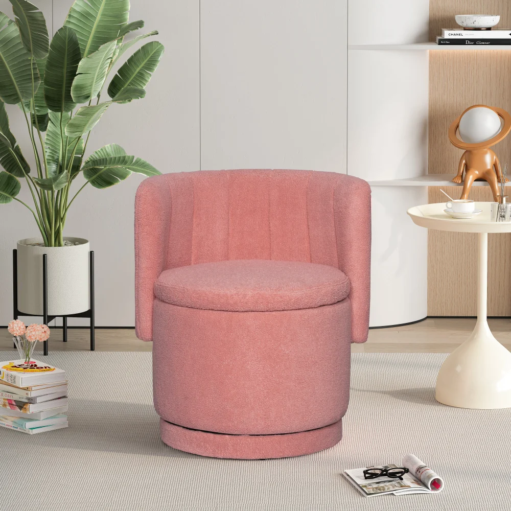 360 Degree Swivel Back Sofa Chair with Storage Space - Versatile Living Room Seating