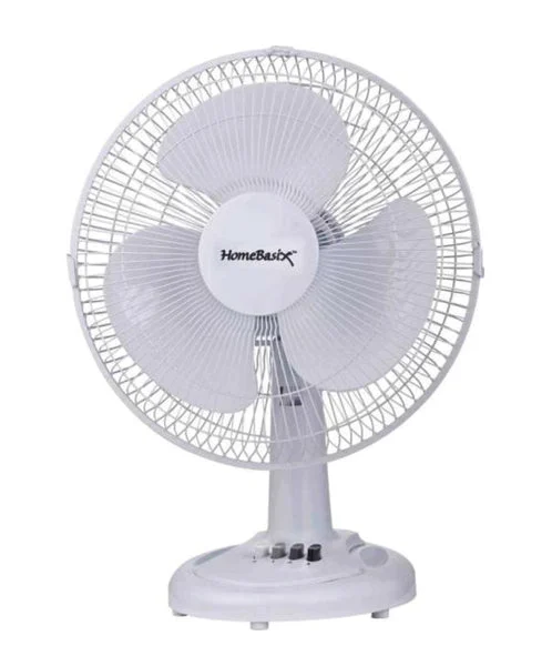PowerZone F-1230 Oscillating Table Fan 12 Inch 3-Speed for Personal Cooling