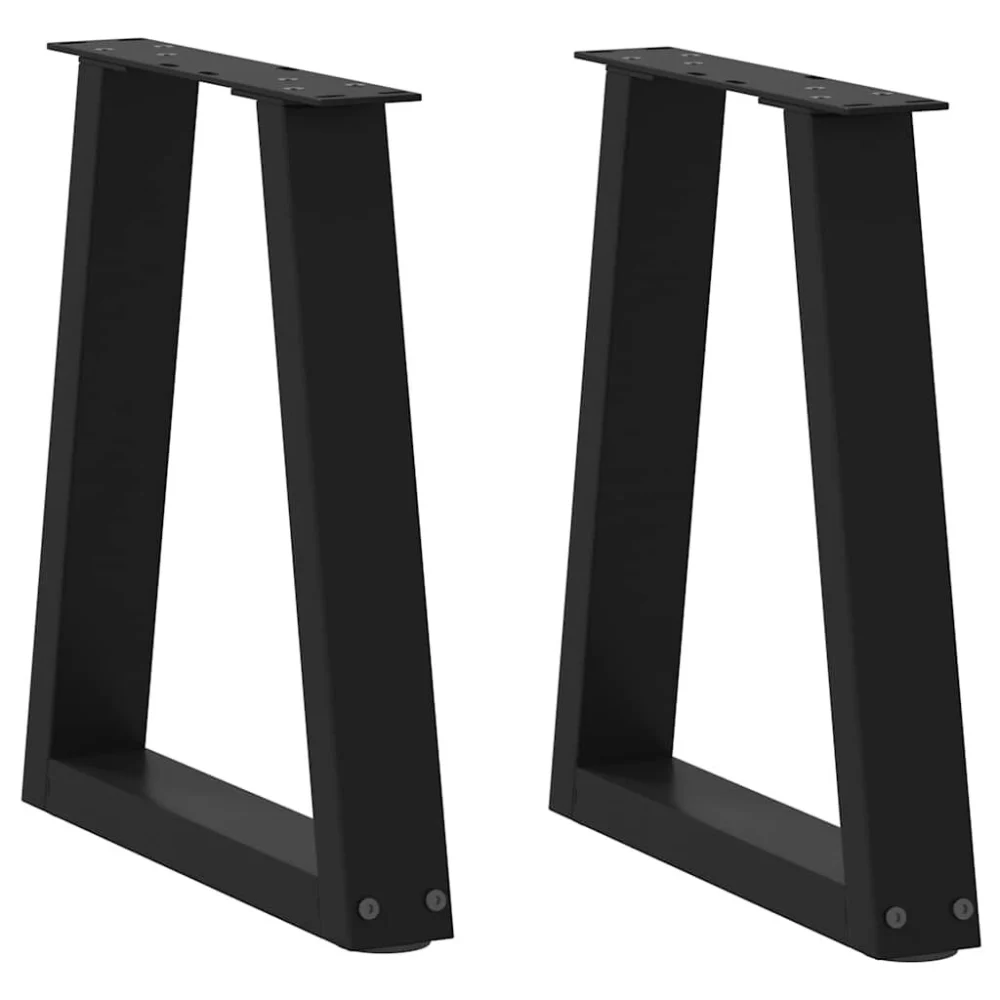Black V-Influence Dining Table Legs 2 Pack 15x16.5-17 Inches Heavy Duty Steel
