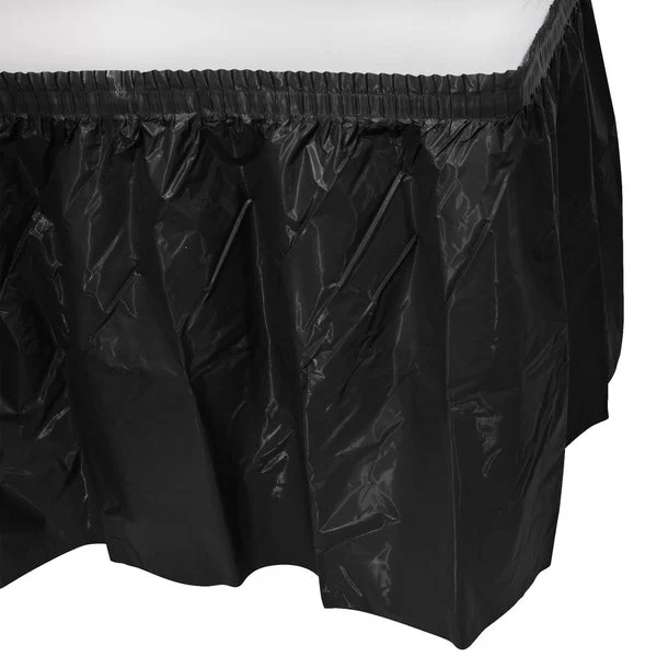 Creative Converting Black Plastic Table Skirt 14 Feet Party Decor