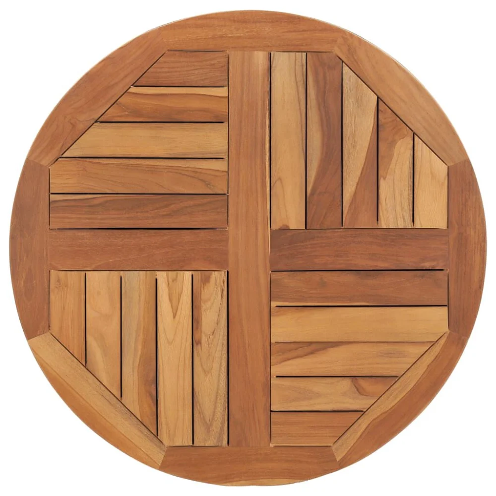 Table Top Solid Teak Wood Round 1 Inch Thick 27.6 Inches Diameter