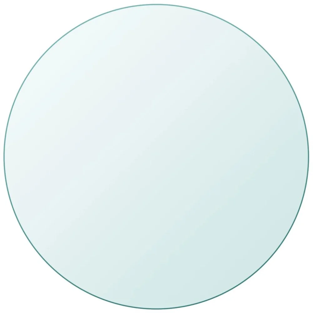 35.4 Inch Round Tempered Glass Table Top for Dining or Coffee Table