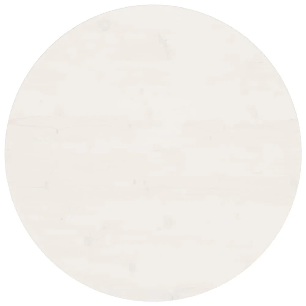 White Solid Wood Pine Table Top 27.6 Inch Round 1 Inch Thick