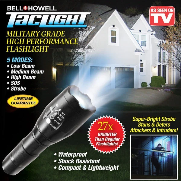 Bell-Howell 1176 TacLight Military Grade Tactical Flashlight As Seen On TV