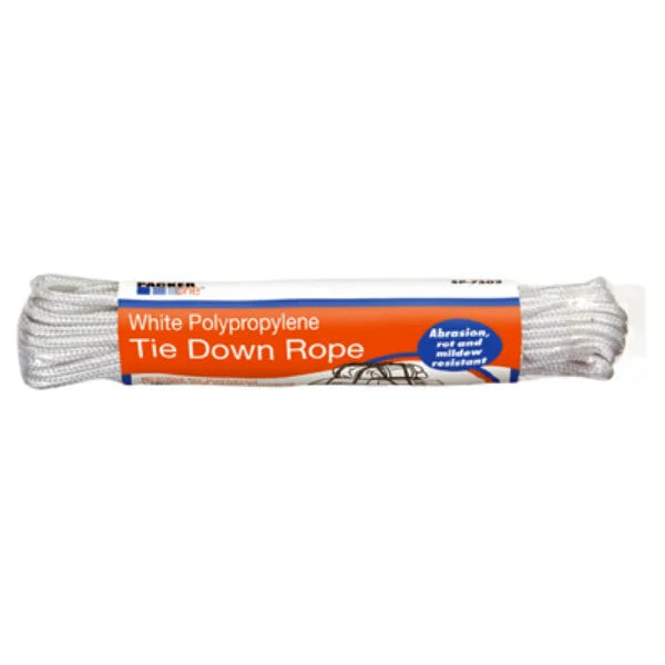 Packer One SP-7502 Poly Tie Down Rope White 7/32 x 50 Feet