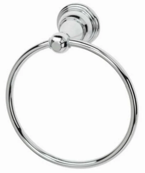 HomePointe Vintage Towel Ring with Brass Tube in Chrome