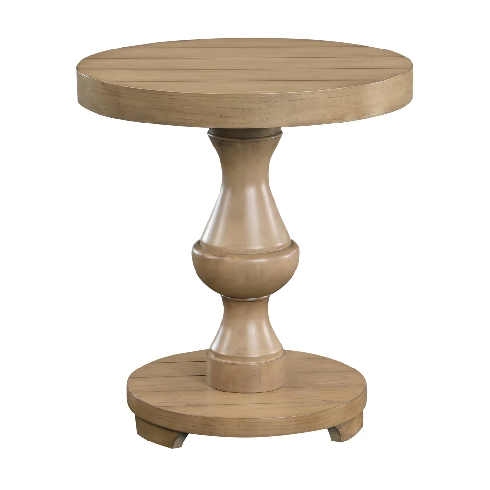 Steve Silver Dory Transitional 22 Round End Table Sand Finish