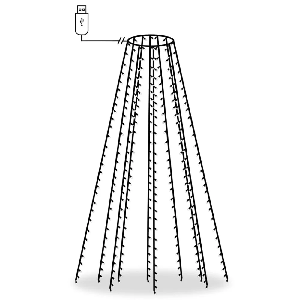 Christmas Tree Net Lights with 250 LEDs Cold White 98.4 Feet Outdoor Decor