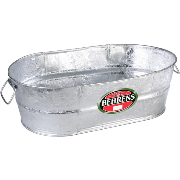 Behrens 1-OV Oval Hot Dipped Steel Tub, 7.5 Gallon