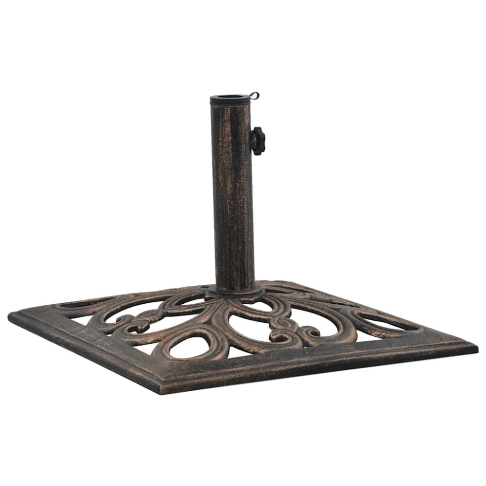Bronze 26.5 lbs 19.3 Inches Cast Iron Patio Umbrella Base Heavy Duty