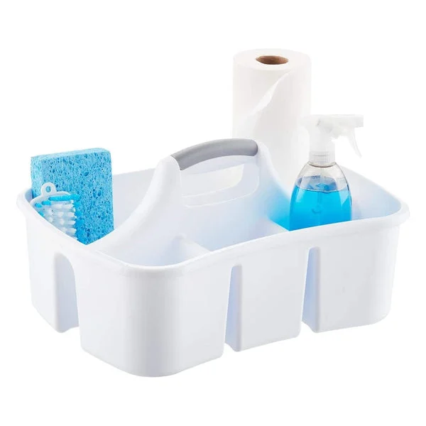 Sterilite 15888006 Divided Ultra Caddy White with Titanium Insert 4-Compartments