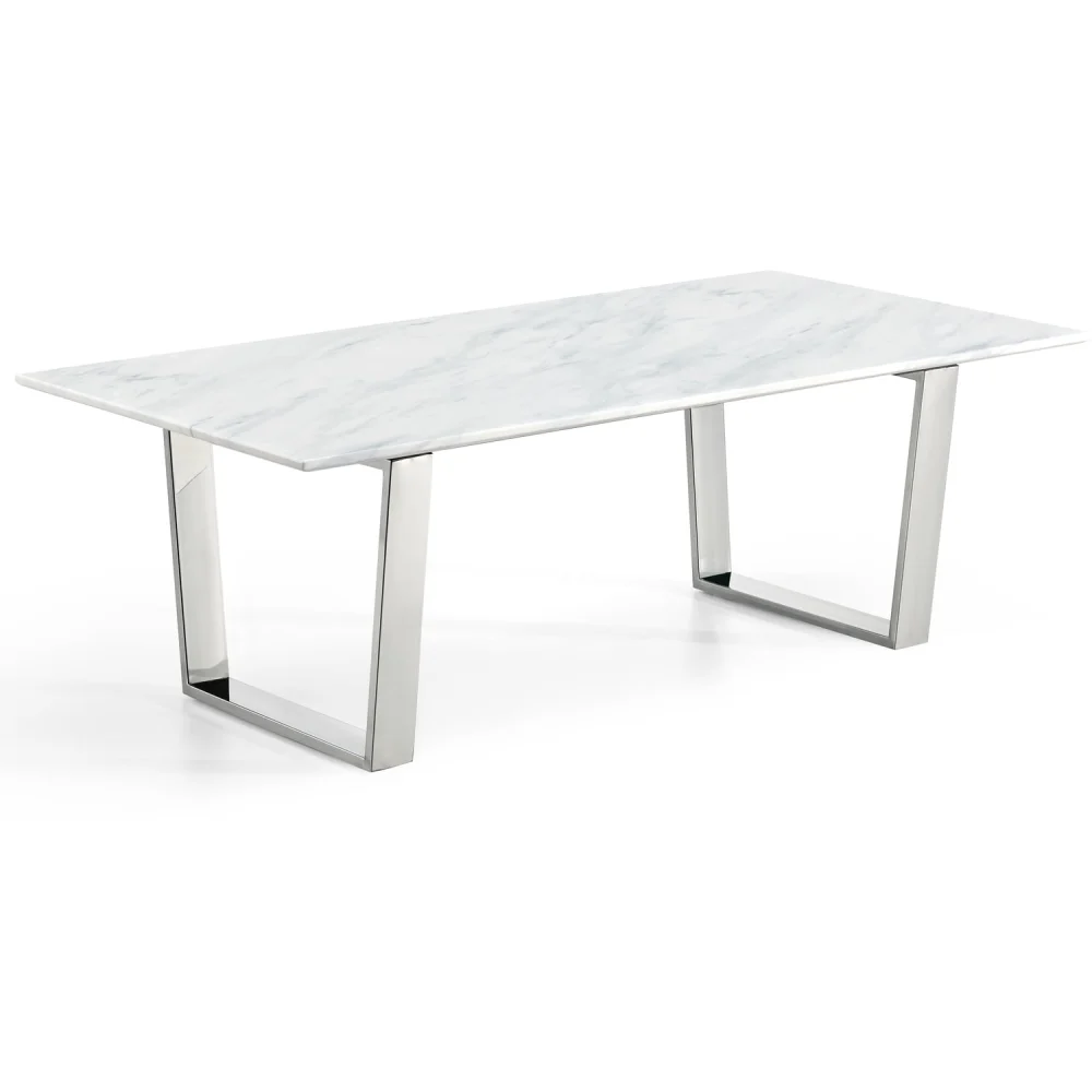 Maykoosh Rustic Revival Chrome Coffee Table - Vintage Living Room Center Table