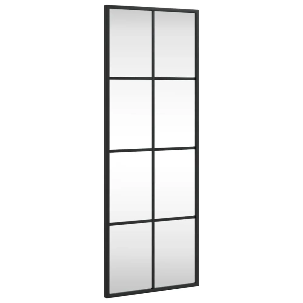 11.8x31.5 Inch Black Rectangle Iron Wall Mirror