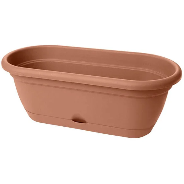Bloem LWB1846 Lucca Self-Watering Plastic Window Box Planter Terra Cotta 18 Inch