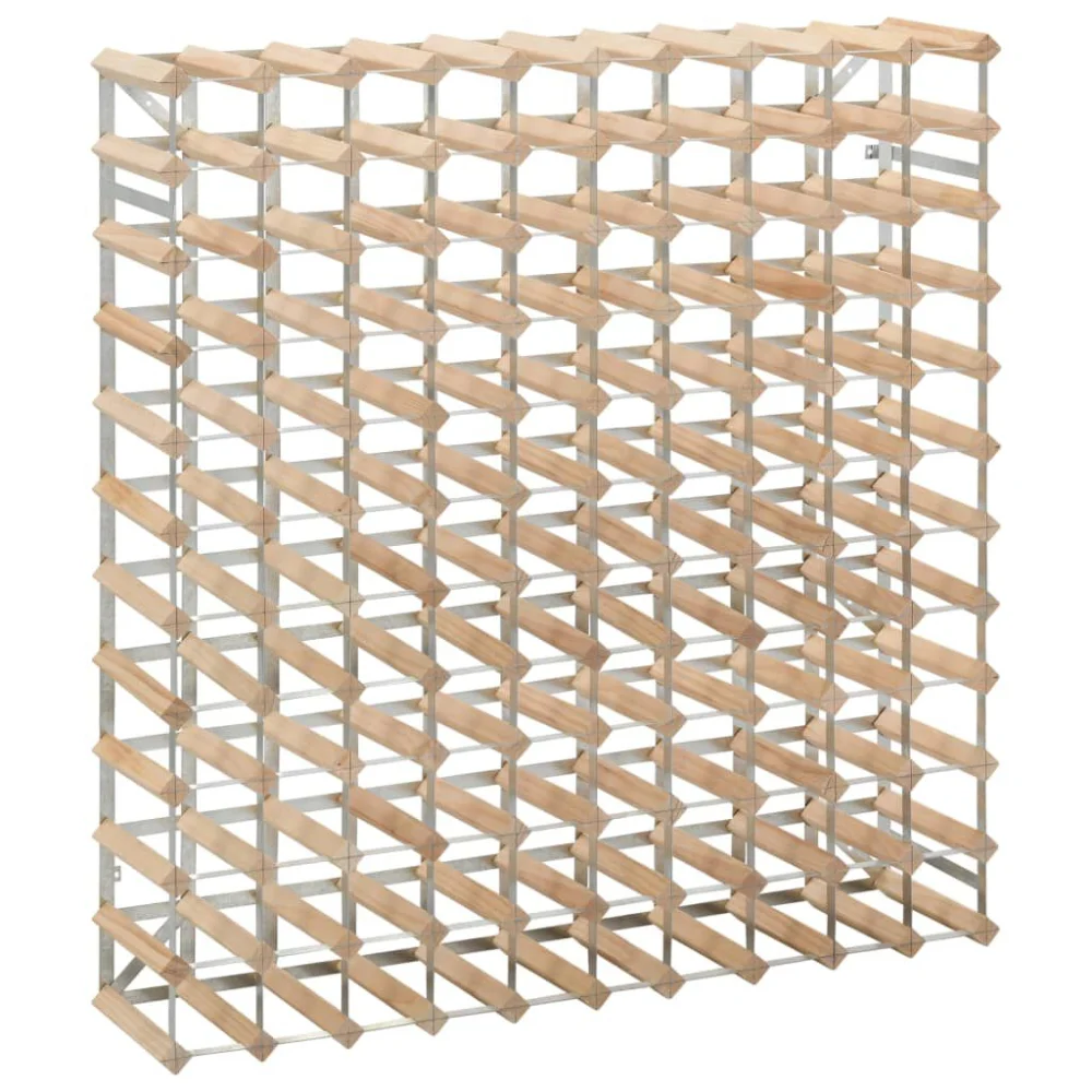 120 Bottle Wine Rack Solid Pinewood Large Capacity Wine Storage