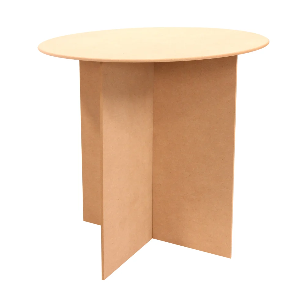 30 Inch Round Wood Display Table 250 Pound Weight Capacity