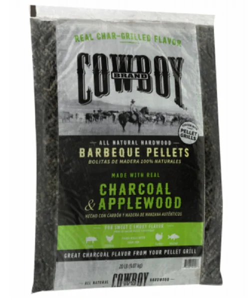 Cowboy 54120 Charcoal-Apple Pellets 20 LB for Smoking and Grilling