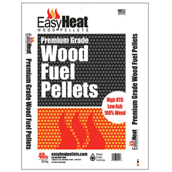 Easy Heat Pellets PELLET-PREM-TON Premium Grade Wood Fuel Pellet 40 Lb Heating Fuel
