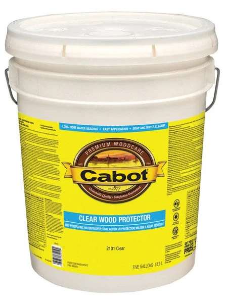 Cabot 05-2101 Wood Protector Clear 5 Gallon for Deck and Fence