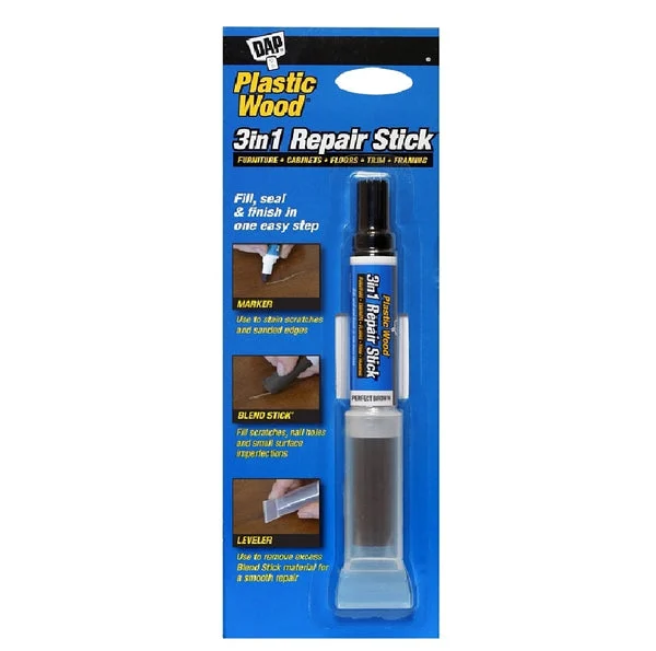 DAP 7079804090 Plastic Wood 3-in-1 Repair Stick for Quick Fixes and Touch-Ups