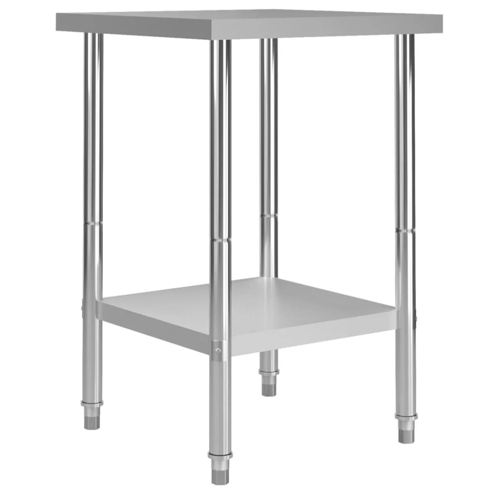 Kitchen Work Table 23.6x23.6x33.5 Inches Stainless Steel Prep Table