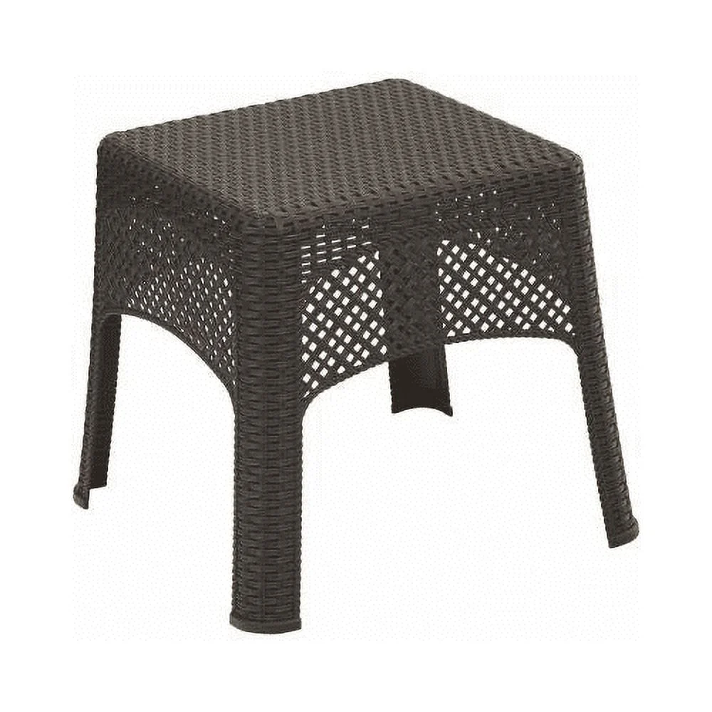 Adams 8071-60-3731 Woven Side Table 18-1/2 in OAW 18-1/2 in OAD Polypropylene Frame Brown Frame